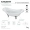 Aqua Eden Clawfoot Bathtubs, 61 L, 30.13 W, White/Polished Chrome, Cast Iron VCTNDS6130NC1 - alternate 2